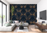 Art Deco Black and Gold Relief Wallpaper | Murals Wallpaper