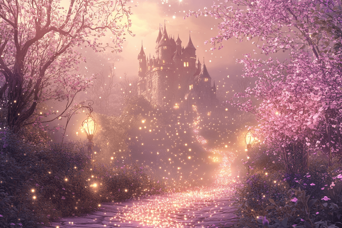 Night Rose Castle Wallpaper | Murals Wallpaper