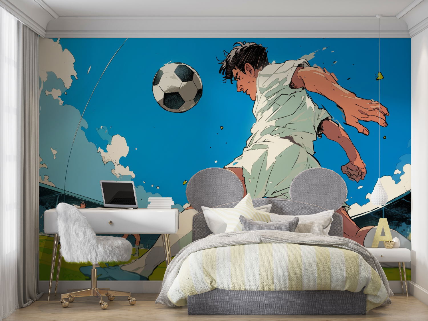 Ado papier peint foot mur chambre panoramique