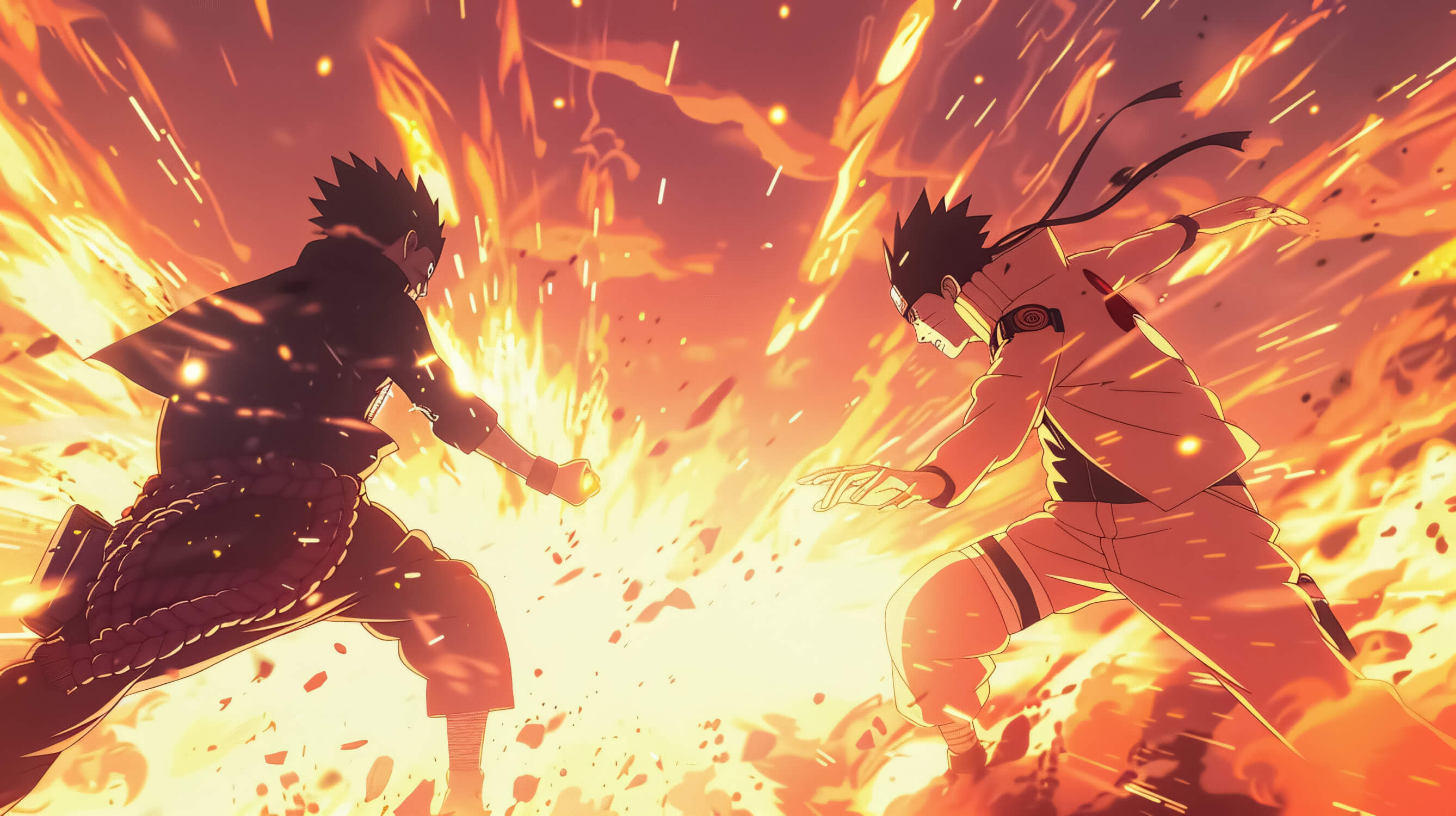 Explosive Combat Anime Wallpaper | Murals Wallpaper
