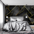 Geometrische Tapete in Schwarz und Gold | Wandtapete