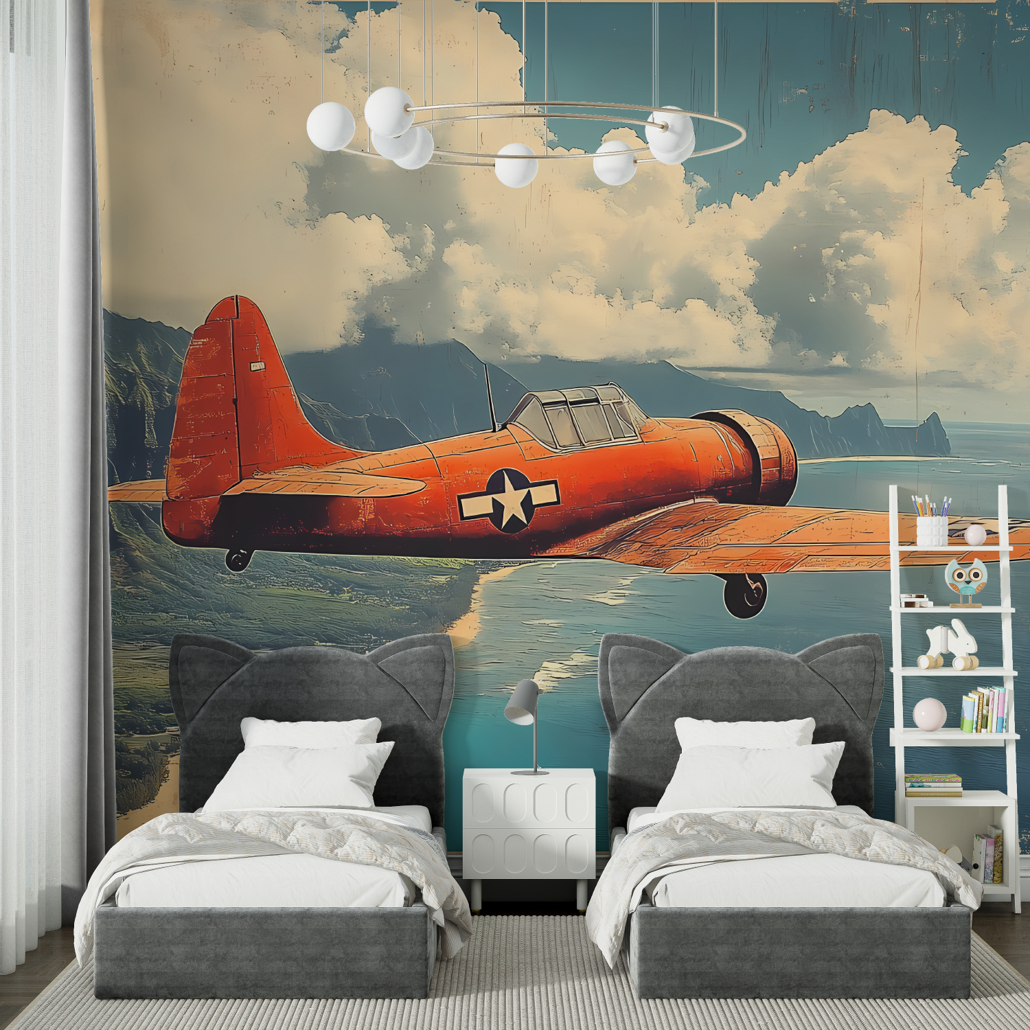 Vintage Airplane Teen Wallpaper | Murals Wallpaper