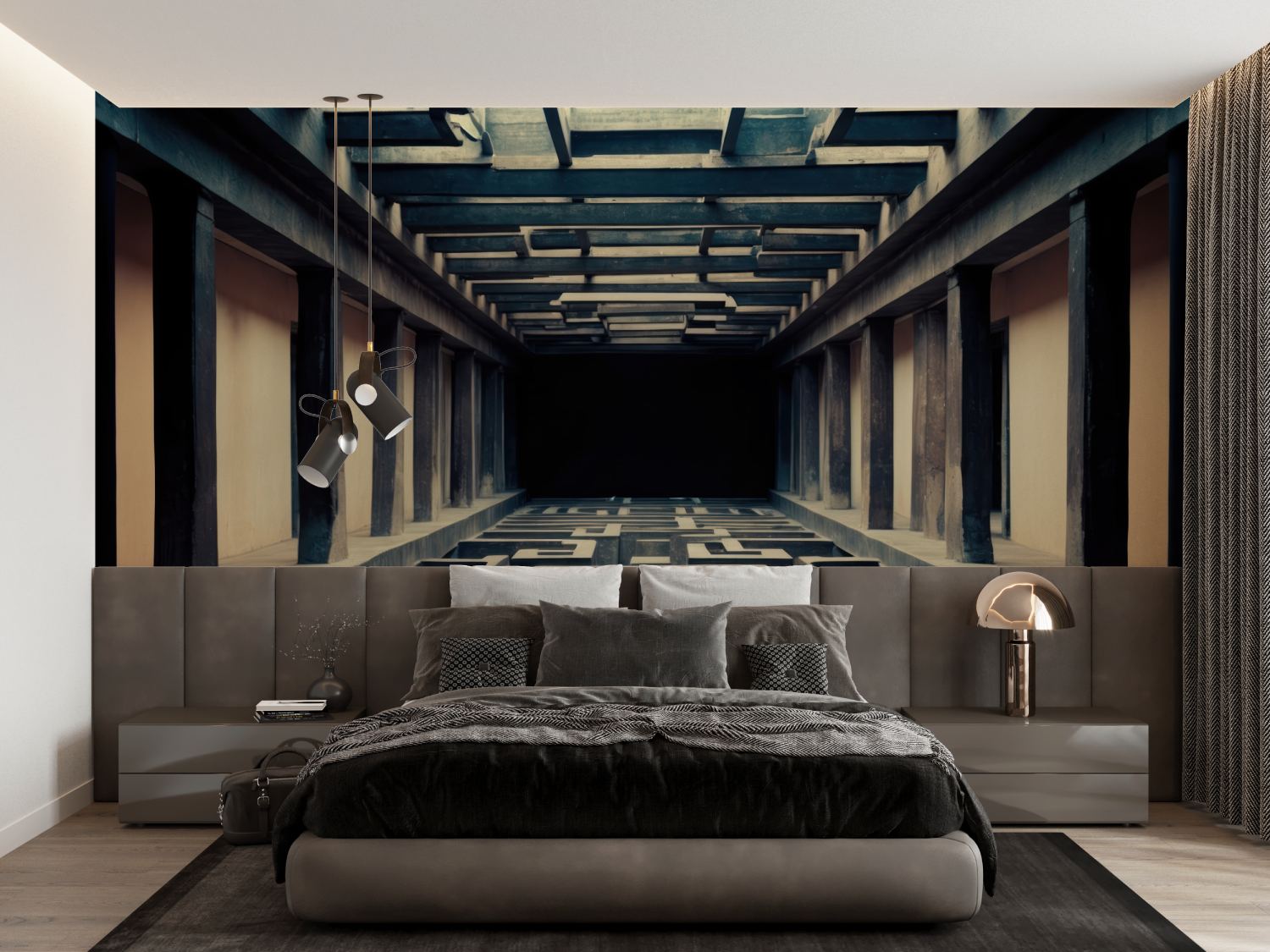 Panoramic Trompe L'Oeil Wallpaper | Murals Wallpaper