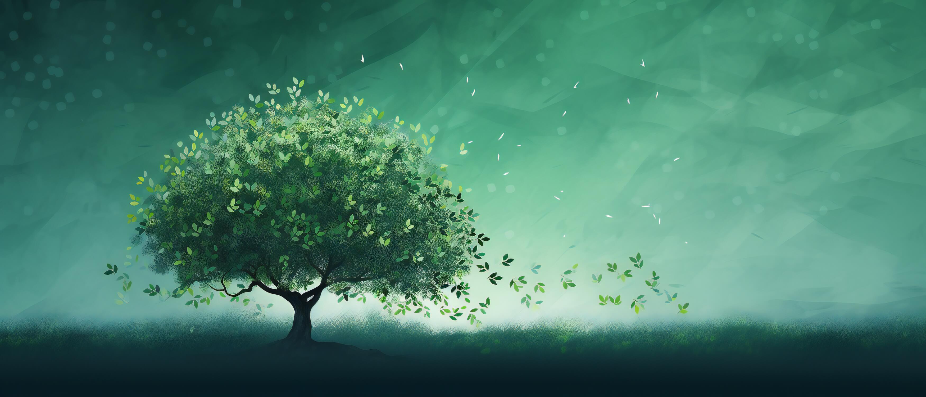 Green Tree Wallpaper | Murals Wallpaper
