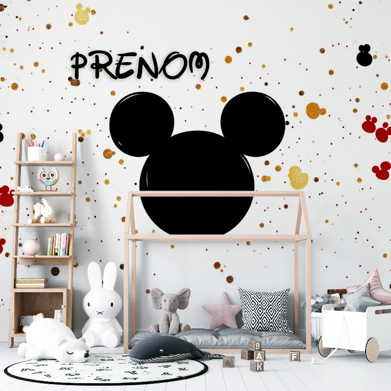 Papier peint prenom mickey 12