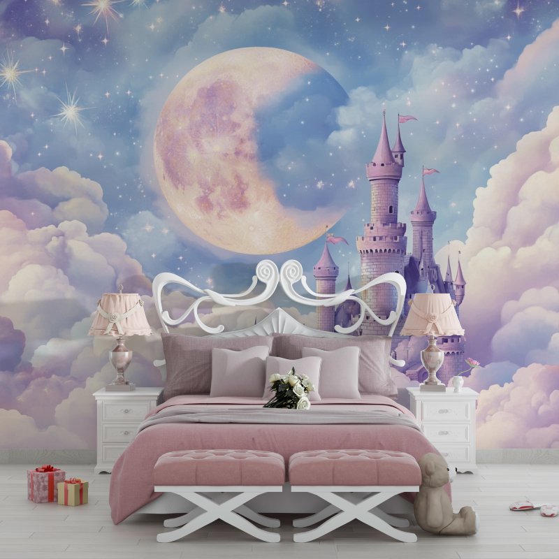 Tapetengemälde mit Panoramablick auf das Schlafzimmer