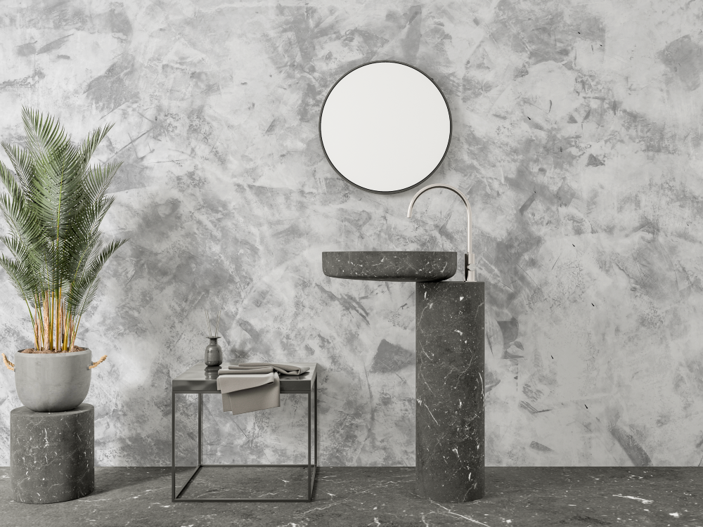 Gray Bathroom Wallpaper | Murals Wallpaper
