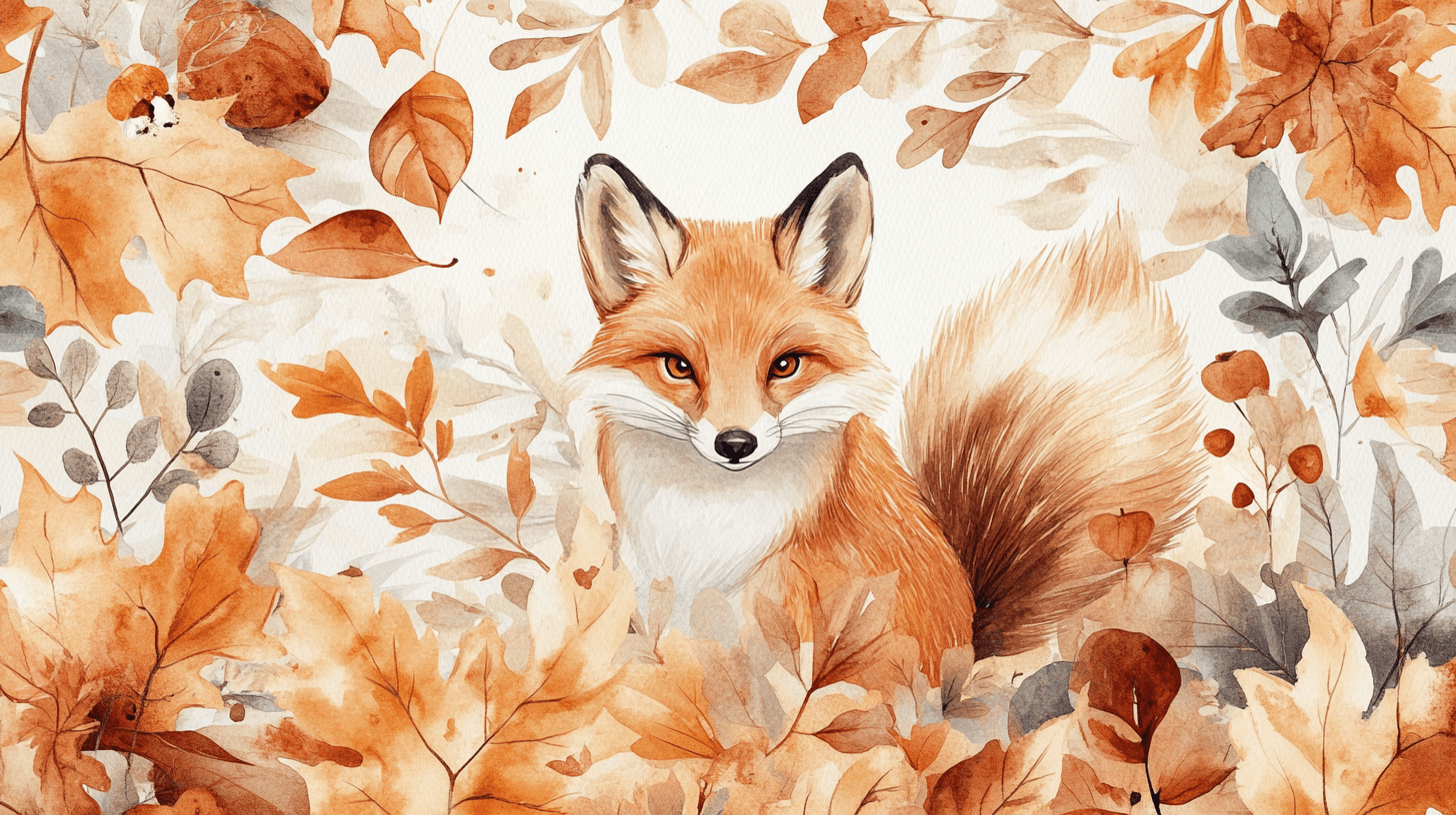 Autumn Fox Wallpaper | Murals Wallpaper
