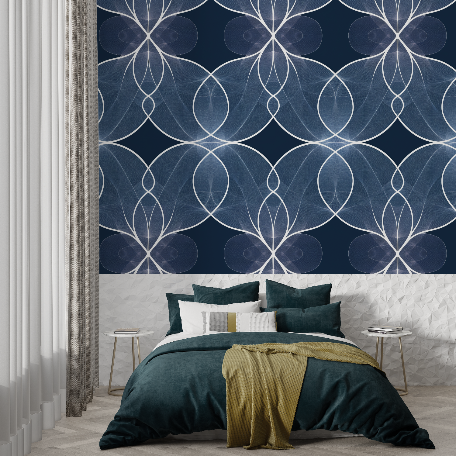 Blue and Silver Wallpaper | Murals Wallpaper