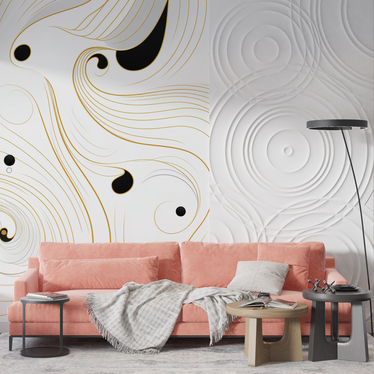 Black and Gold Graphic Wallpaper | Murals Wallpaper