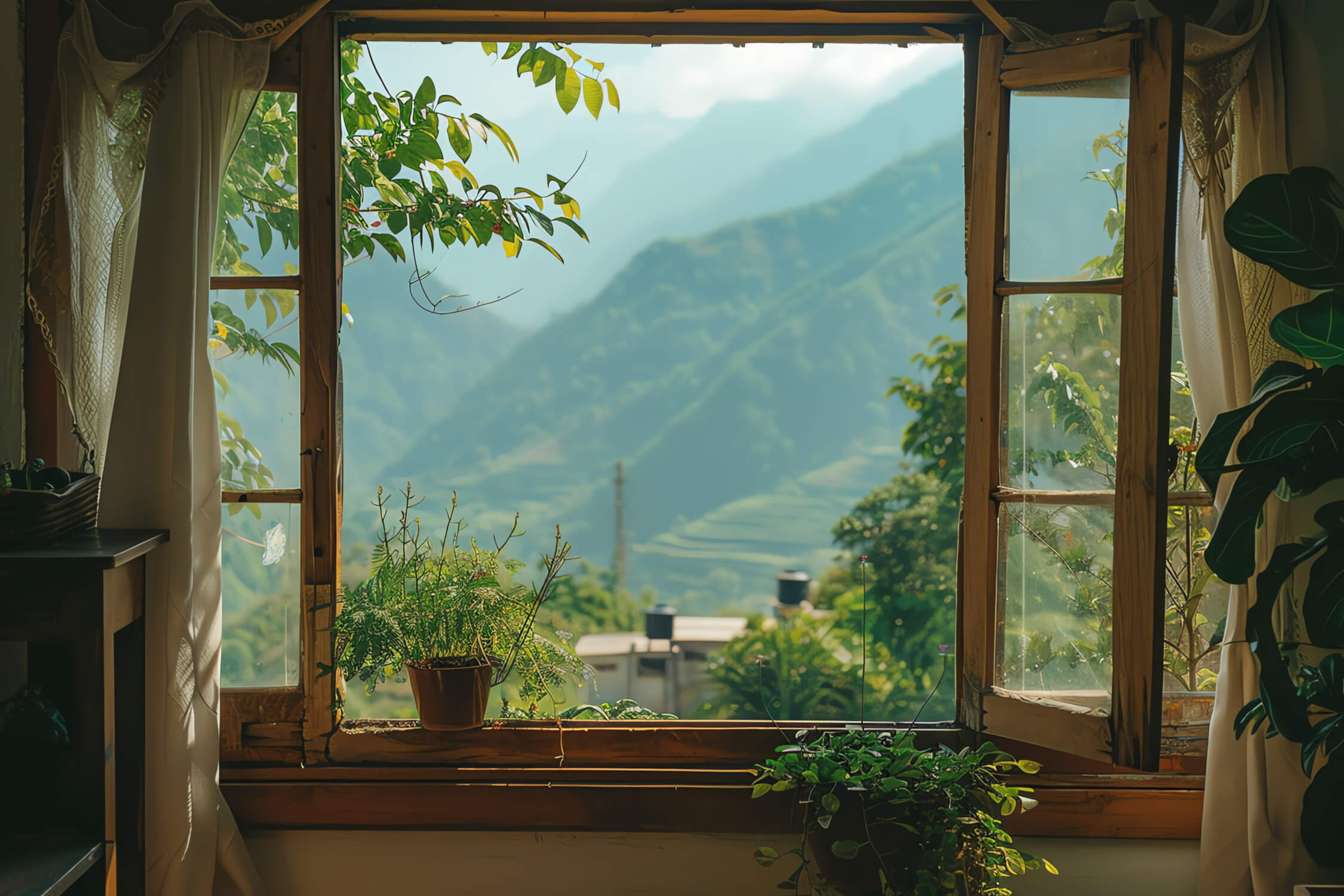 3D Open Window Wallpaper | Murals Wallpaper