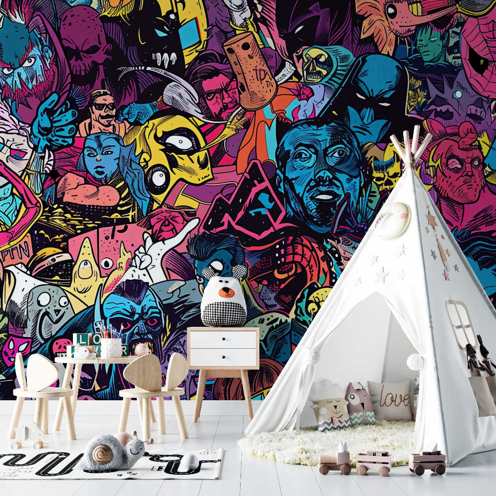 Vintage Graffiti Teen Wallpaper | Murals Wallpaper