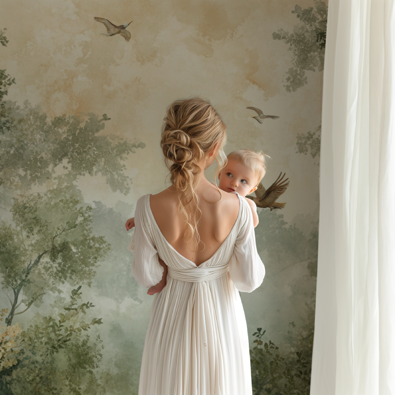 Tapete mit Panoramablick auf den Wald bb123