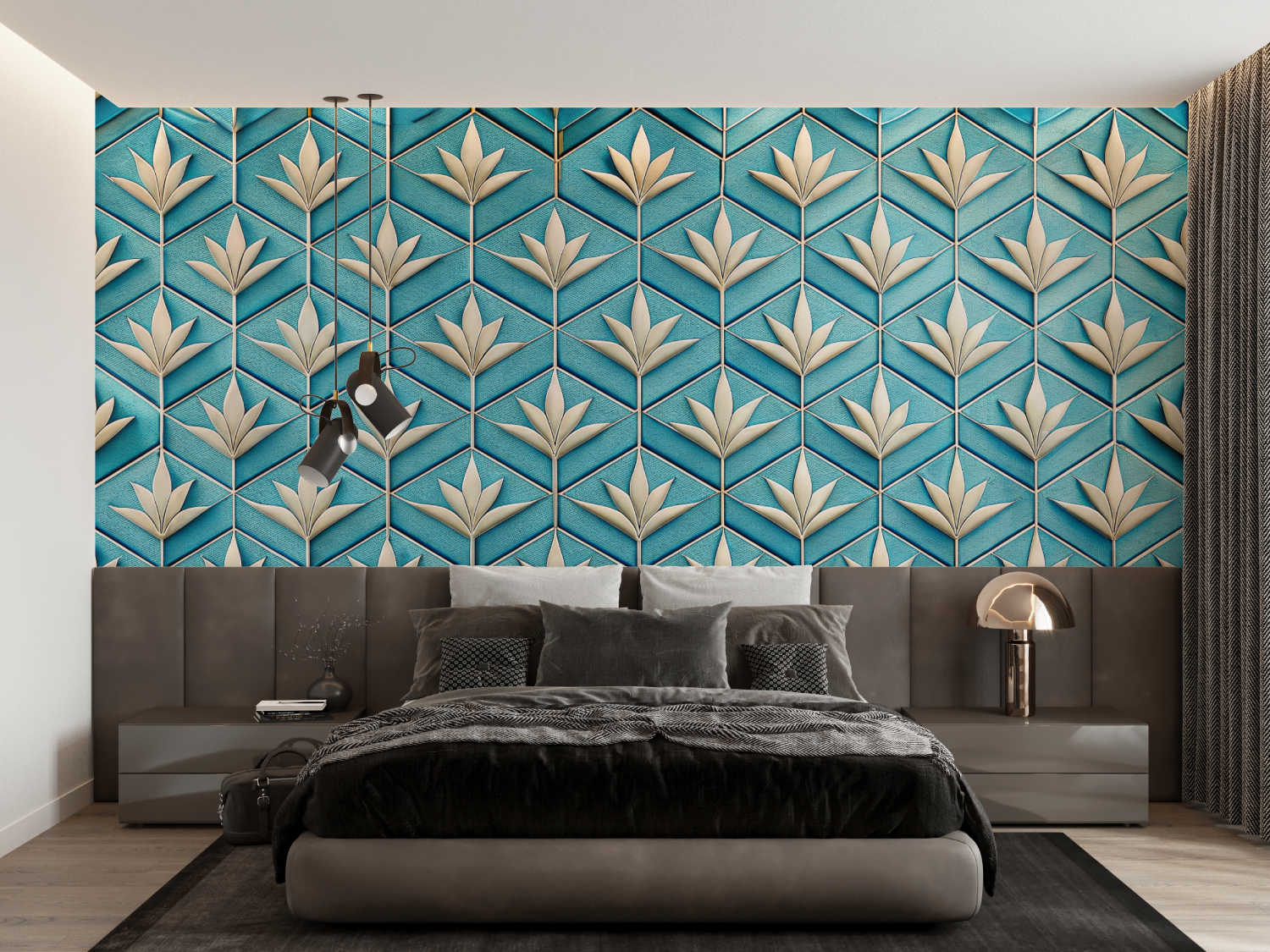 Art Deco Blue Wallpaper | Murals Wallpaper