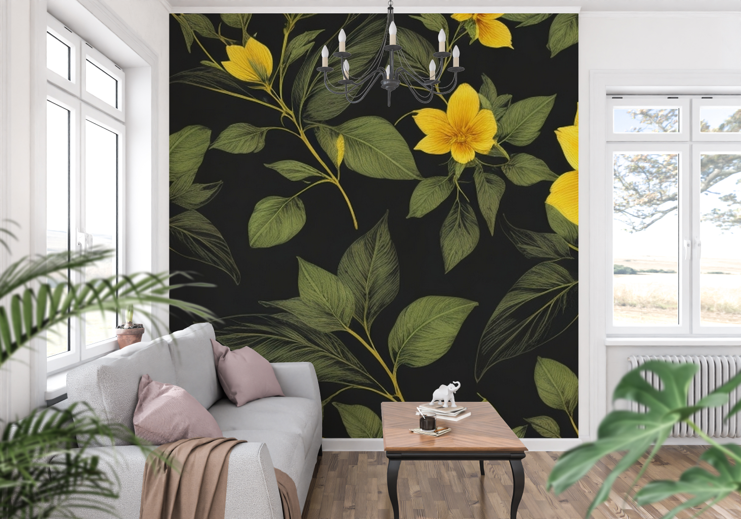 Black and Yellow Wallpaper | Murals Wallpaper
