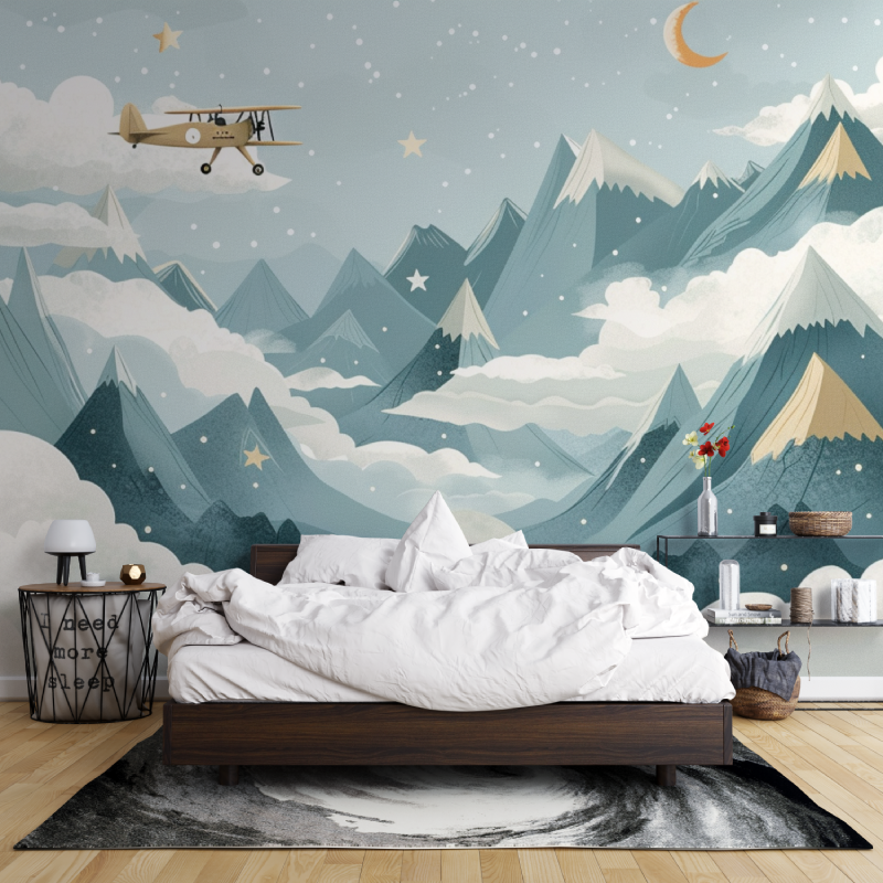 Scandinavian Mountain Children's Wallpaper | Murals Wallpaper