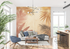 Terracotta Wallpaper with Stylized Palms | Murals Wallpaper