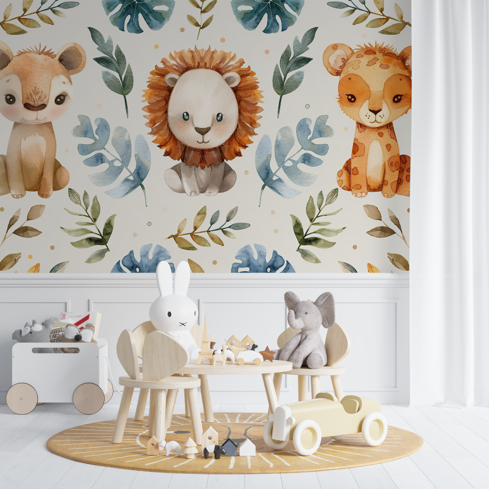 Scandinavian Lion Wallpaper | Murals Wallpaper