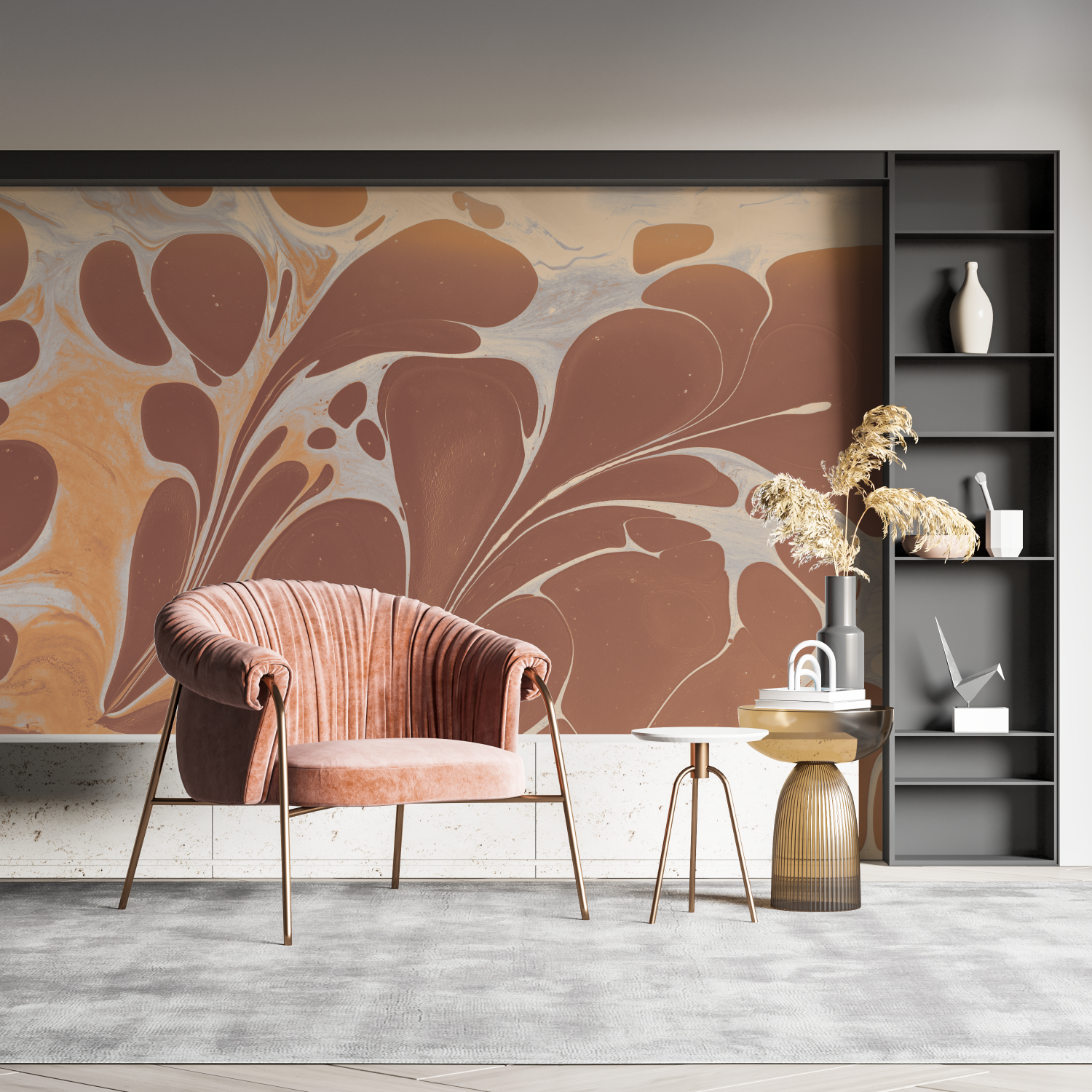 Art Deco Terracotta Wallpaper | Murals Wallpaper