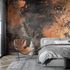 Terracotta and Oxidized Copper Wallpaper | Murals Wallpaper
