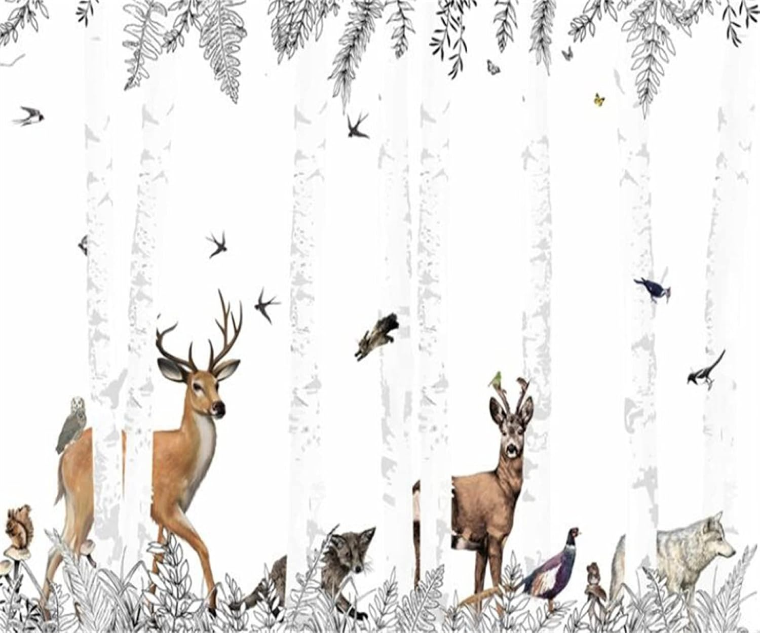 Mural Woodland Animals Wallpaper