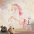 Solar Yellow Unicorn Wallpaper Poster | Murals Wallpaper