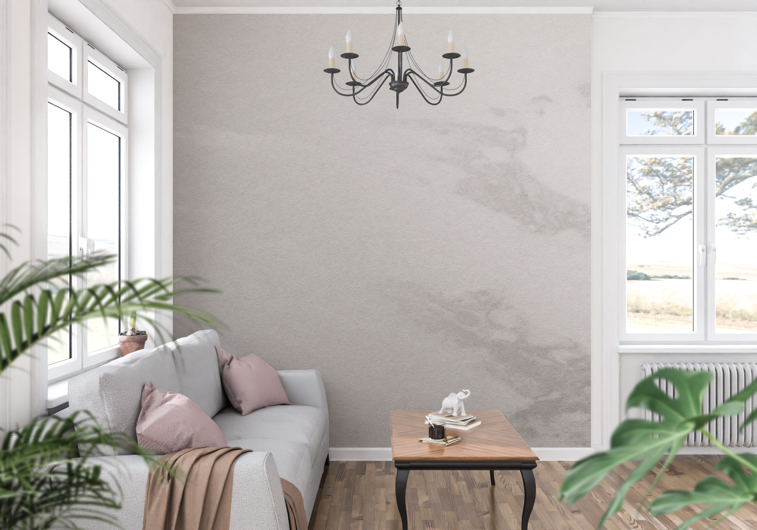 Gray and Beige Wallpaper | Murals Wallpaper