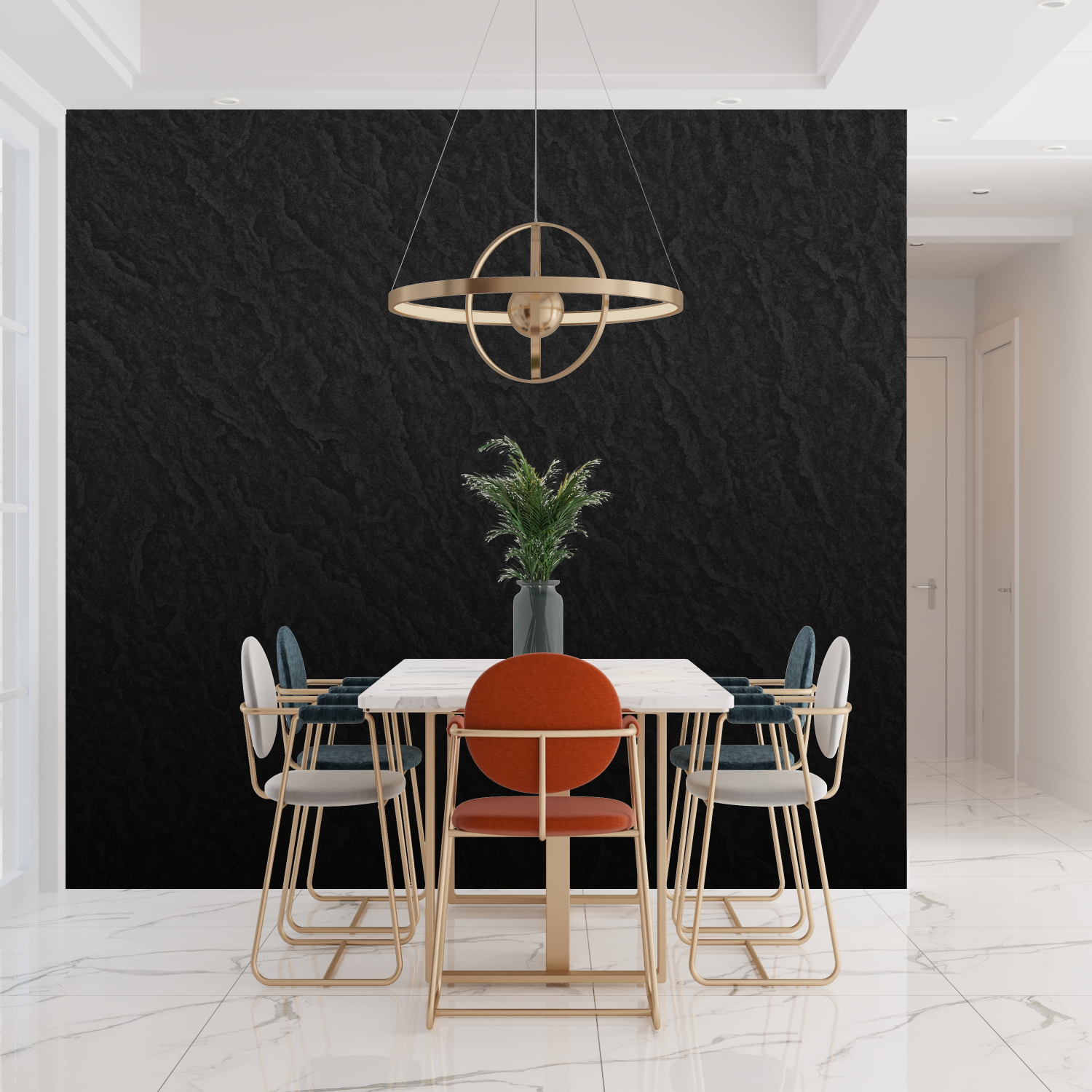 Black Leather Effect Wallpaper | Murals Wallpaper