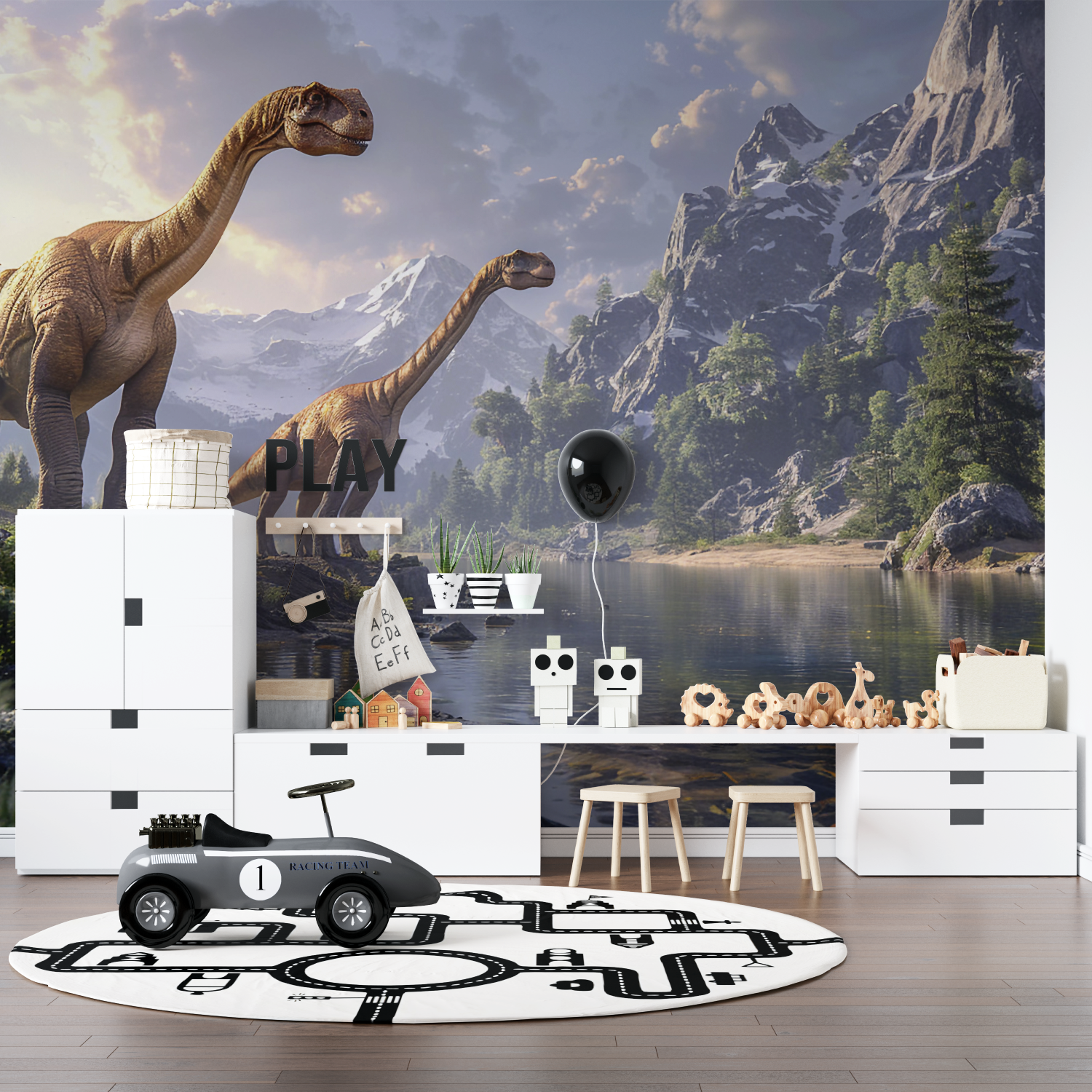 Dinosaur Wallpaper Long Neck | Murals Wallpaper