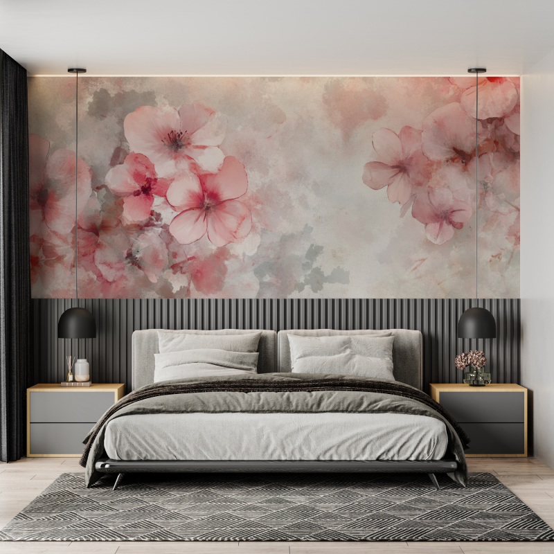 Watercolor Abstract Blurry Flower Wallpaper | Murals Wallpaper