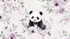 Panda and Delicate Flowers Wallpaper | Murals Wallpaper