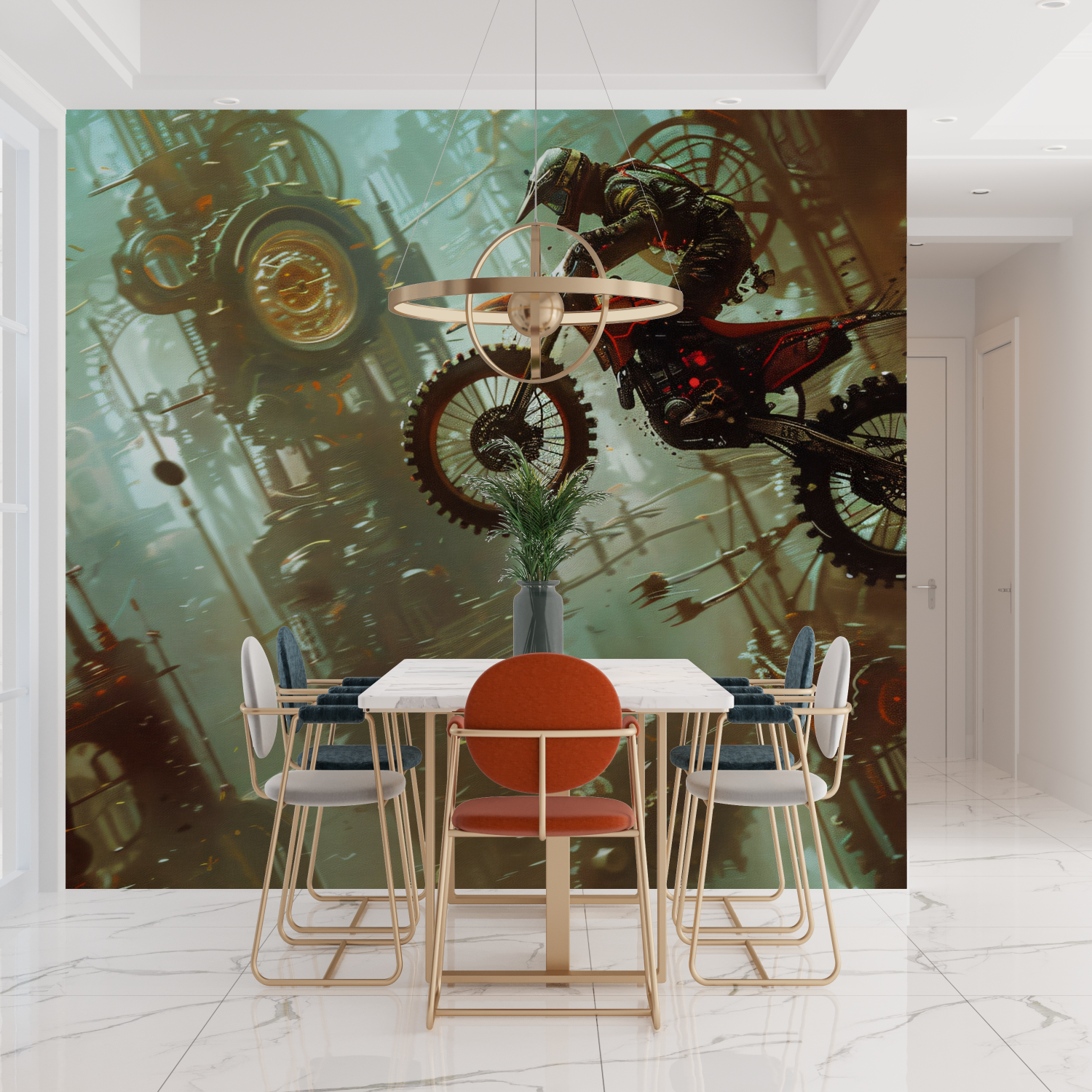 Children's Motorcycle Mural Wallpaper | Murals Wallpaper