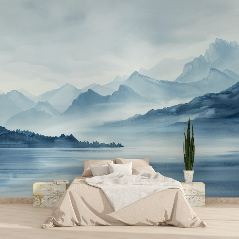 Artistic Wallpaper Annecy Lake Mountain | Murals Wallpaper
