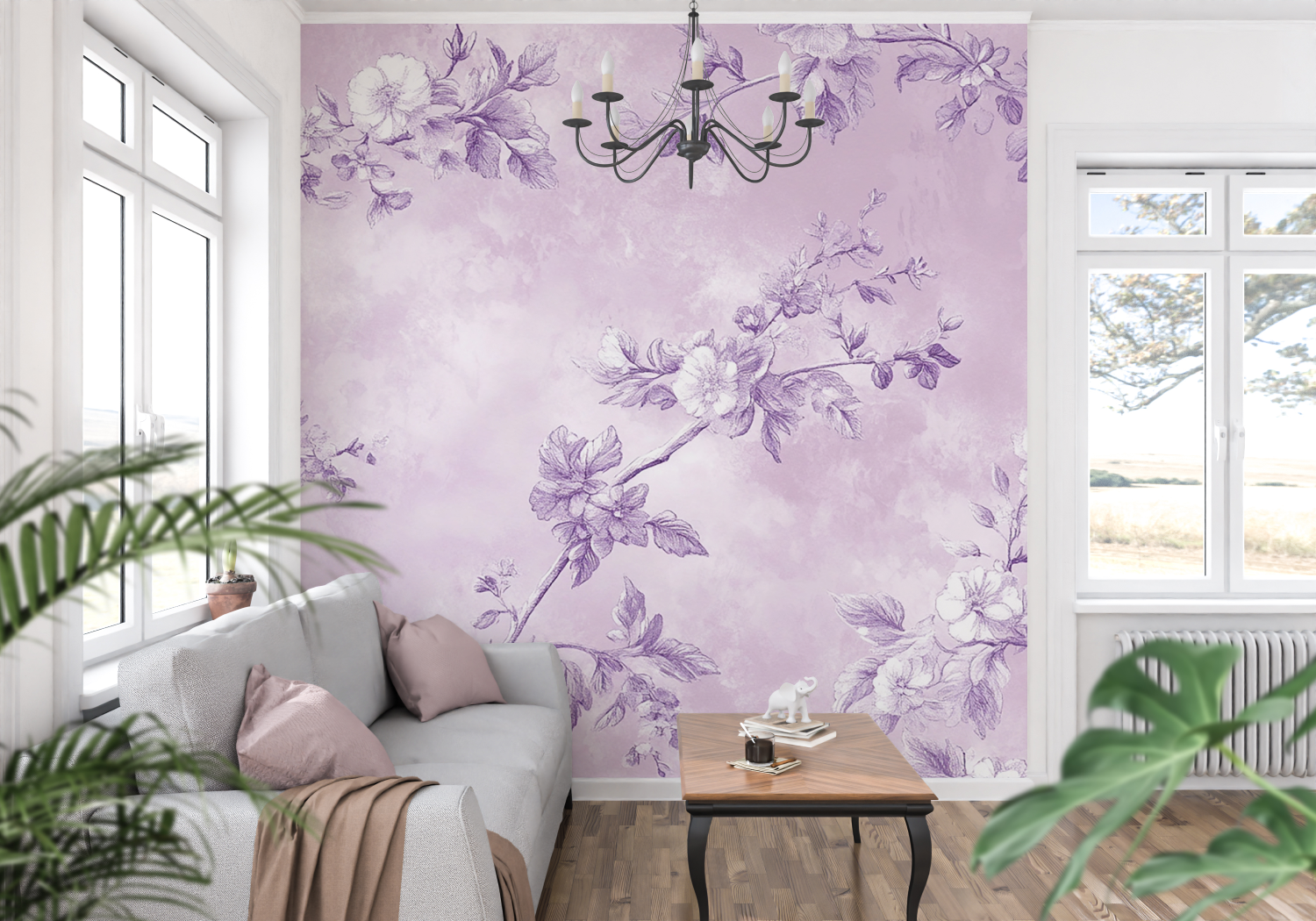 Lavender Mauve Wallpaper | Murals Wallpaper