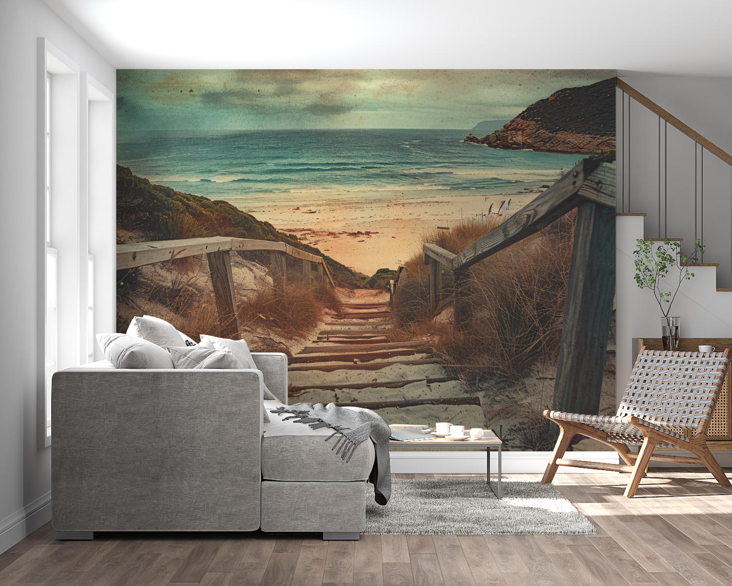 Staircase Trompe L'Oeil Wallpaper | Murals Wallpaper