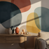 Boho Organic Abstract Shapes Mural Wallpaper