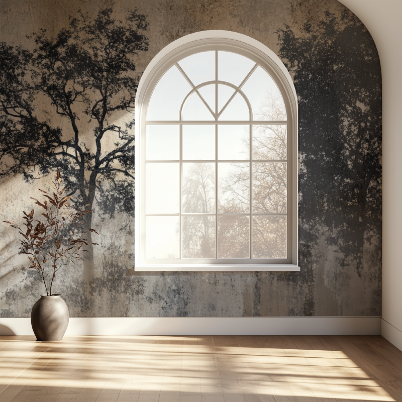 Tree Wallpaper on Concrete | Murals Wallpaper