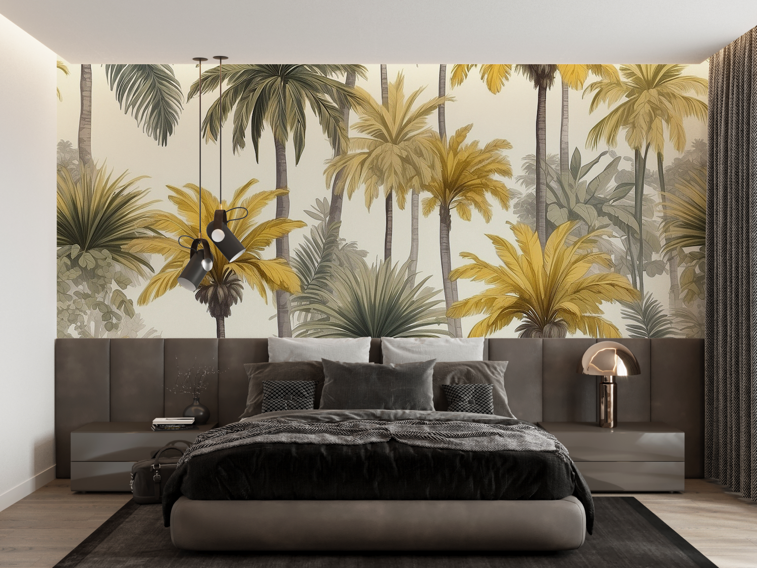 Yellow and Gray Wallpaper | Murals Wallpaper