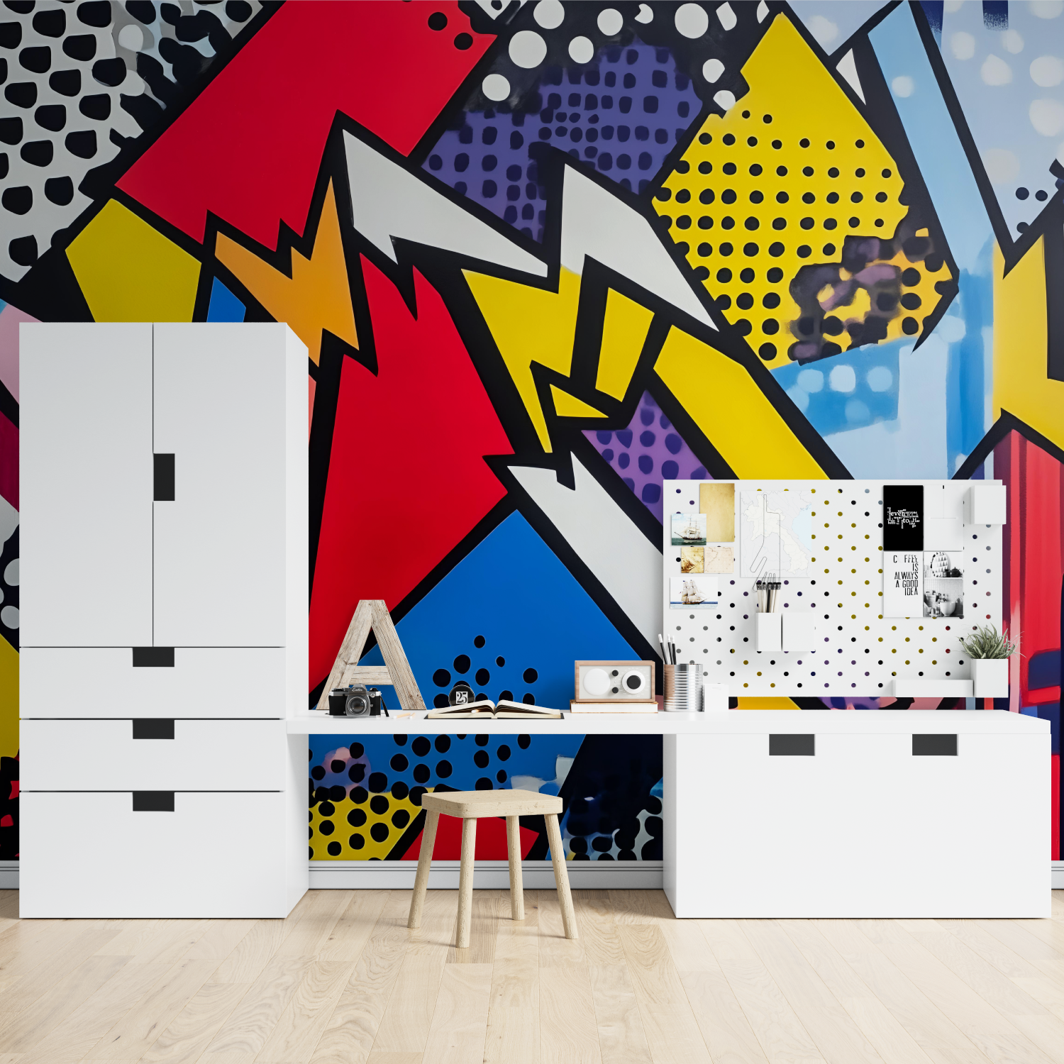 Tapeten Graffiti im Ado-Stil – Tapisserie Garçon