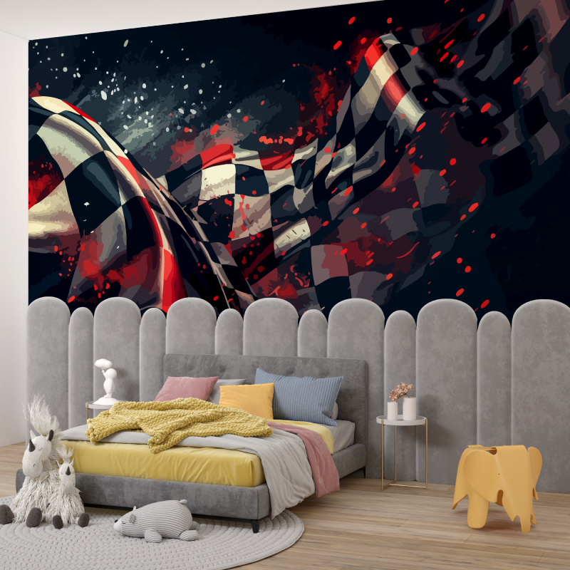 Motorcycle Flag Wallpaper | Murals Wallpaper