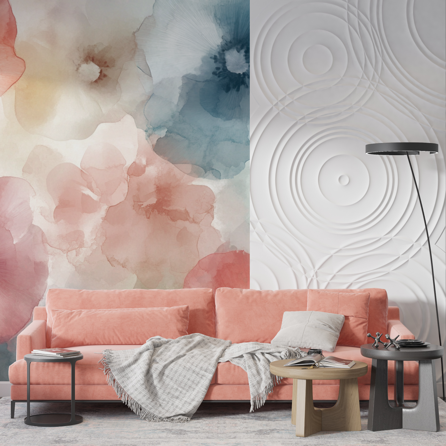 Delicate Airy Floral Watercolor Wallpaper | Murals Wallpaper