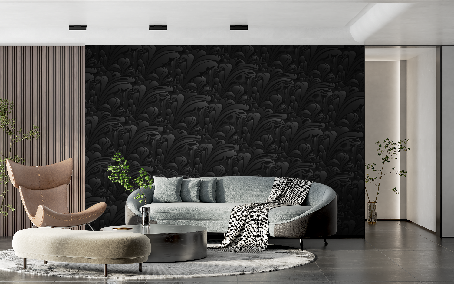 Black Baroque Wallpaper | Murals Wallpaper