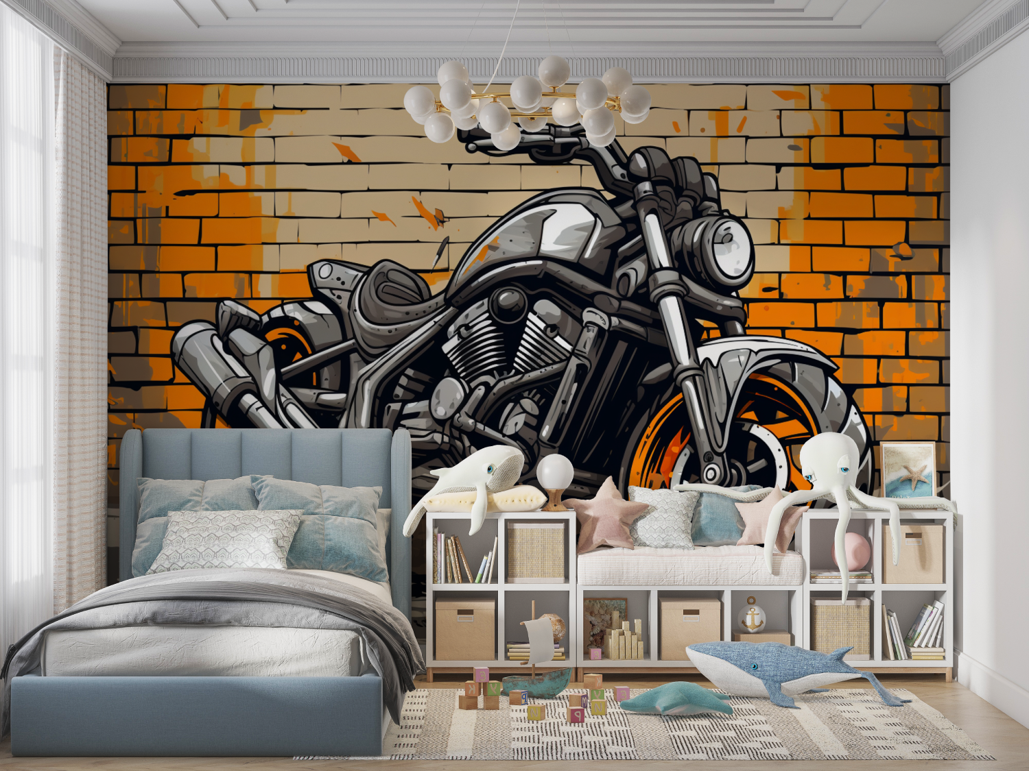 Graffiti Motorcycle Wallpaper | Murals Wallpaper