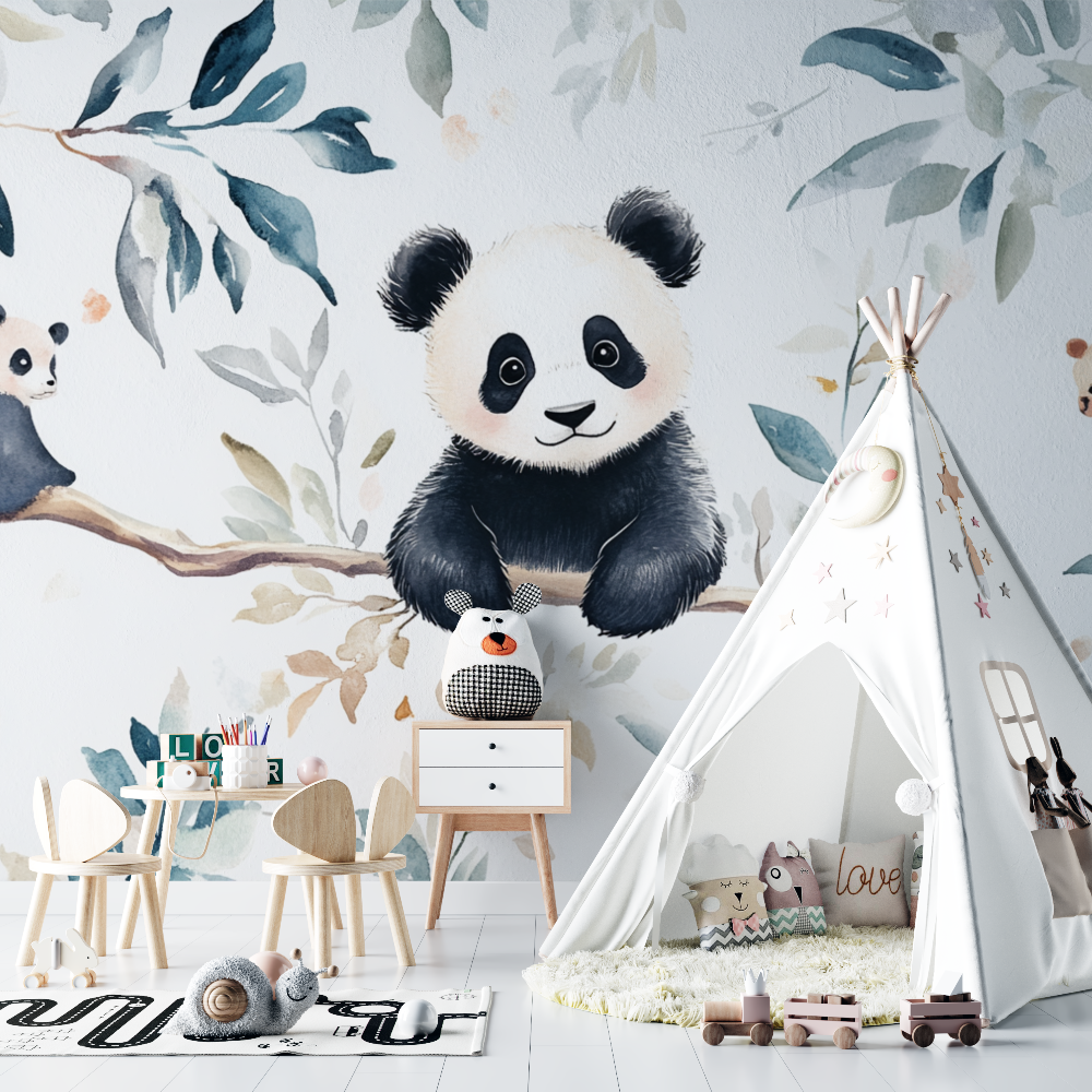 Panda and Cute Animals Wallpaper | Murals Wallpaper
