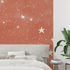 Terracotta Wallpaper with Golden Shooting Stars | Murals Wallpaper