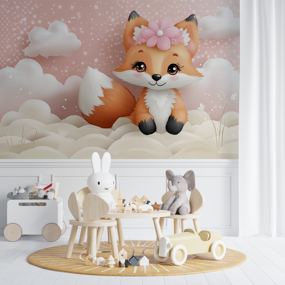 Fox Wallpaper for Baby Girl | Murals Wallpaper