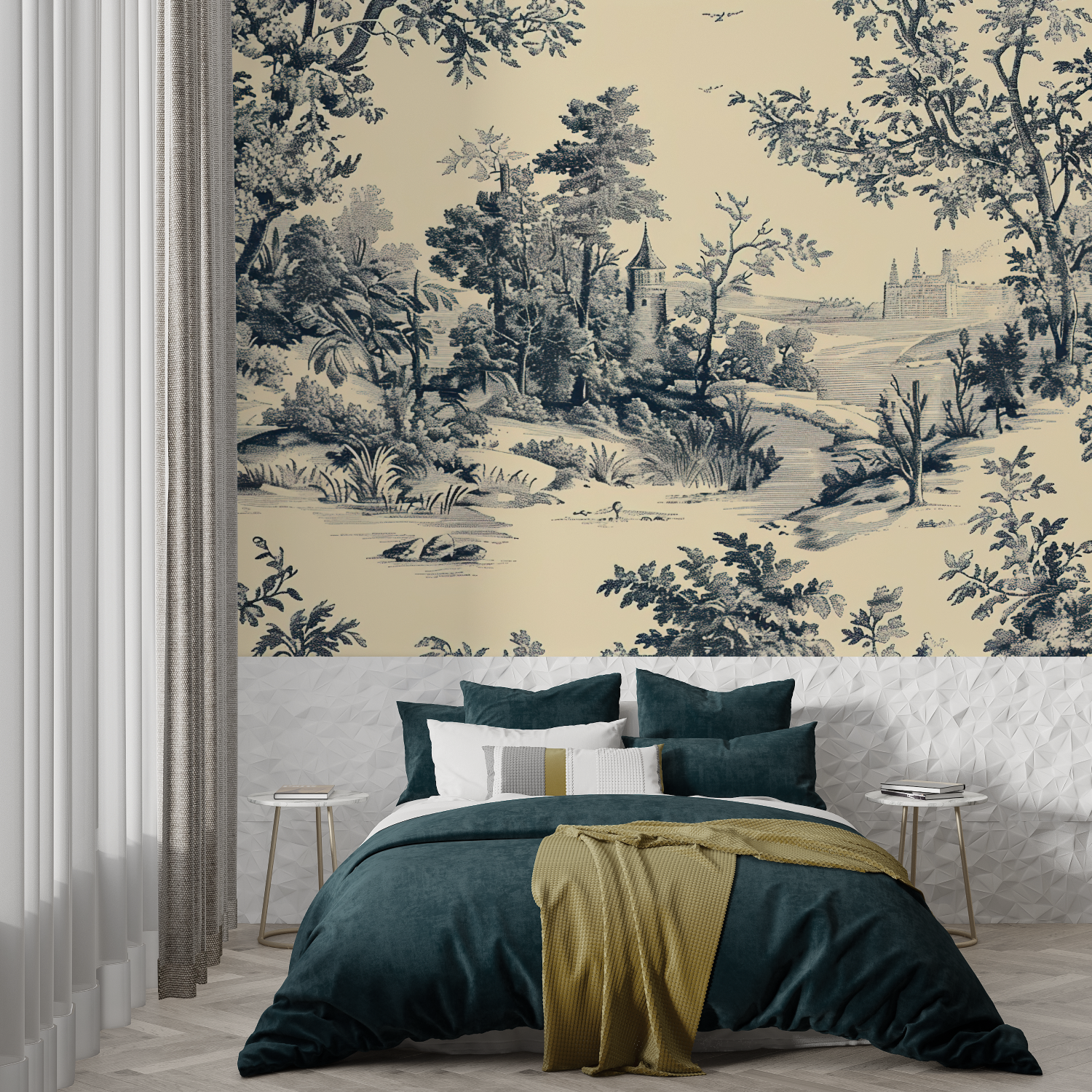 Toile de Jouy Wallpaper Chateau | Murals Wallpaper