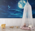 Whale and Moon Wallpaper | Murals Wallpaper
