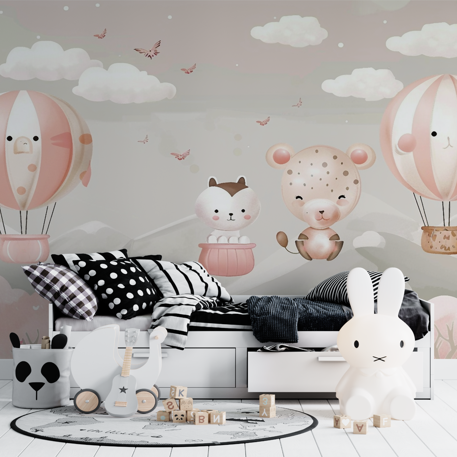 Pink Wallpaper for Kids | Murals Wallpaper