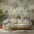 Delicate Botanical Meadow Illustration Mural Wallpaper